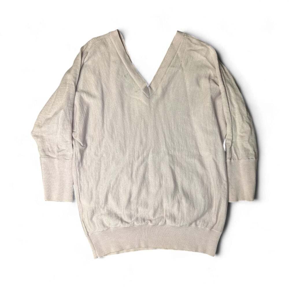 Banana Republic Sweater Women’s Merino Wool V Neck Quiet Luxury Basic Size Small